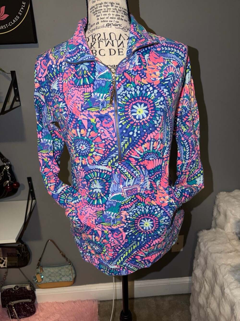 Lilly Pulitzer No Prob Llama Skipper Popover Half Zip Pullover XS